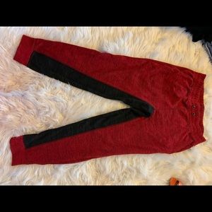 Red & Black Joggers